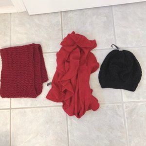NEW Red Scarf and Hat Bundle